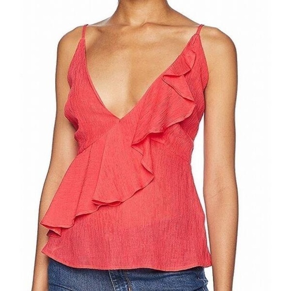 BB Dakota | Nwt Coral Ruffle Camisole Blouse - Picture 1 of 5